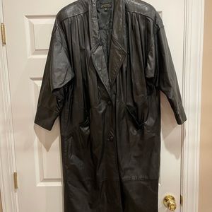 Vintage Long leather Coat